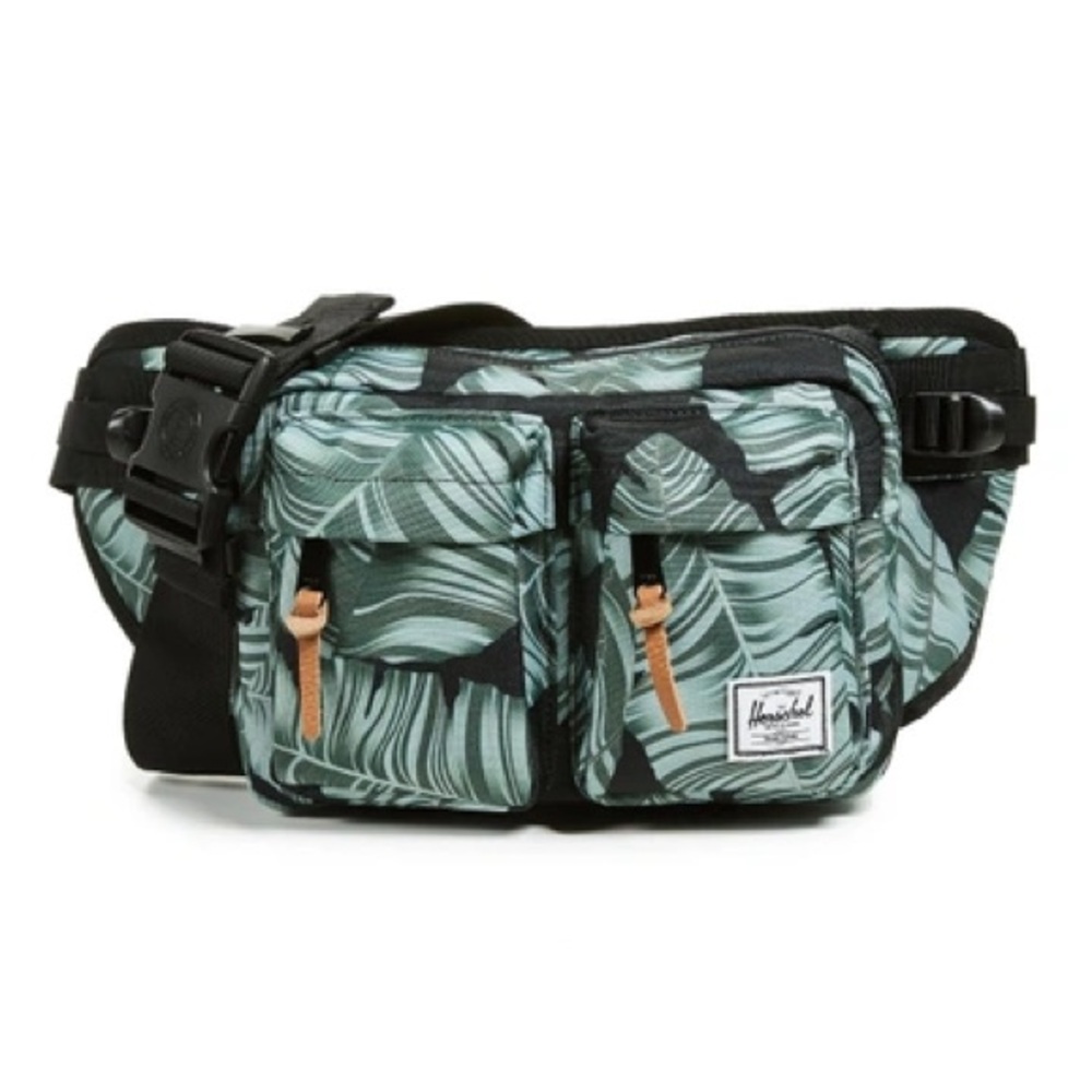 BNWT Herschel Supply Co. Eighteen, Black Palm/Black - FAST SHIPPING